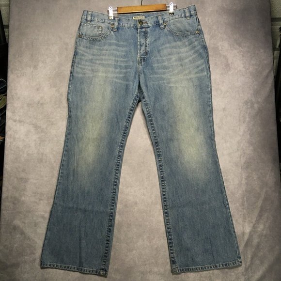 COPY - MEK Mens Chicago Boot Cut Blue Jeans size 40x34 Button Fly Cotton Denim … - Picture 4 of 15